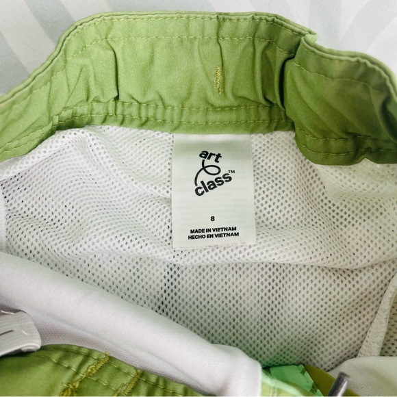 2 pairs of Boys Art Class Swim Trunks Board Shorts 8 green palm trees blue aqua - Picture 12 of 13